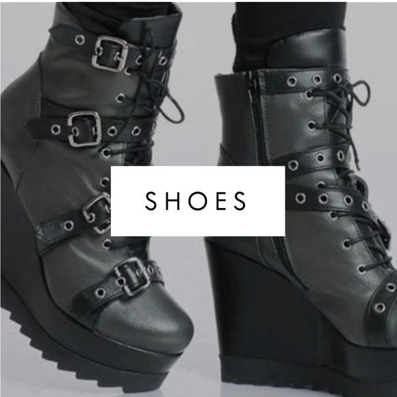 Metamorpoza platform wedge boots 40 - Picture 4 of 12